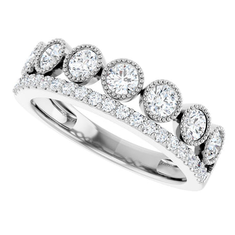 14K White 1 CTW Lab-Grown Diamond Ring