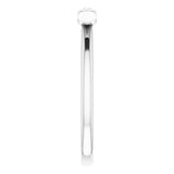 14K White 1/10 CTW Natural Diamond Bar Ring