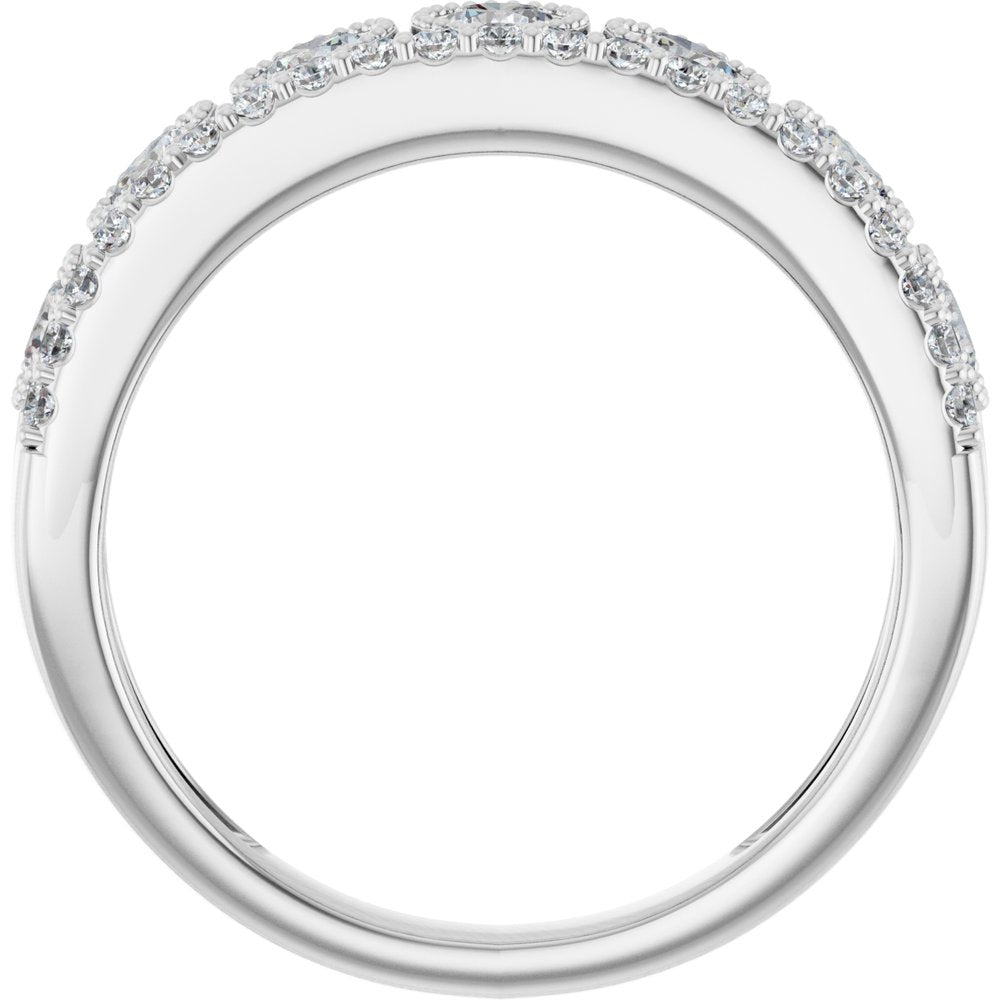 14K White 1 CTW Lab-Grown Diamond Ring