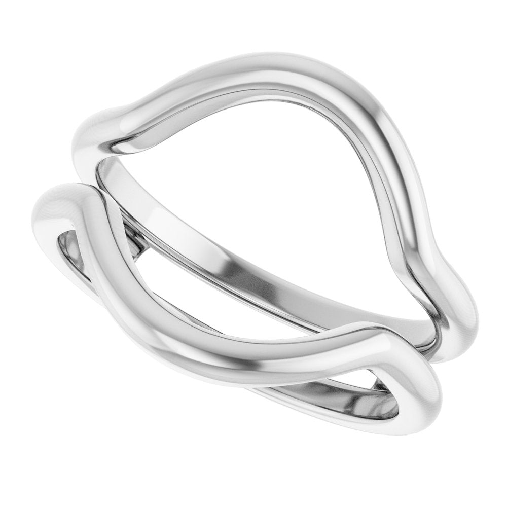 14K White Ring Guard