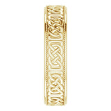 14K Yellow 6 mm Celtic-Inspired Band Size 12