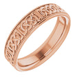 14K Rose 6 mm Celtic-Inspired Band Size 11
