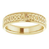 14K Yellow 6 mm Celtic-Inspired Band Size 12