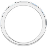 14K White 3/8 CTW Natural Diamond Anniversary Band