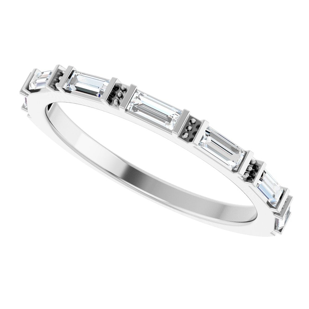 14K White 3/8 CTW Lab-Grown Diamond Anniversary Band