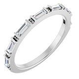 14K White 3/8 CTW Natural Diamond Anniversary Band