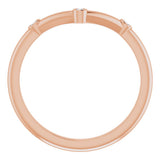 14K Rose Gold .03 CTW Natural Diamond Stackable V Ring