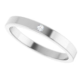 14K White .02 CTW Natural Diamond Family Stackable Ring