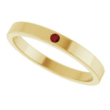 14K Yellow Natural Mozambique Garnet Family Stackable Ring