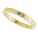 14K Yellow Gold Natural Alexandrite Family Stackable Ring