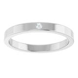 Sterling Silver .02 CTW Natural Diamond Family Stackable Ring