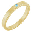 14K Yellow Natural Aquamarine Family Stackable Ring
