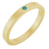 14K Yellow Gold Natural Alexandrite Family Stackable Ring