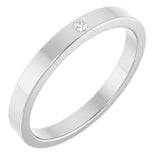 14K White .02 CTW Natural Diamond Family Stackable Ring