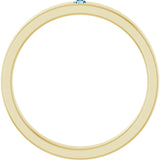 14K Yellow Natural Aquamarine Family Stackable Ring