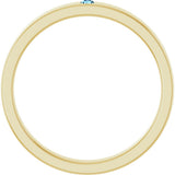 14K Yellow Gold Natural Aquamarine Family Stackable Ring