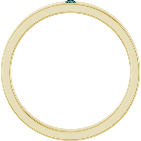 14K Yellow Gold Natural Alexandrite Family Stackable Ring