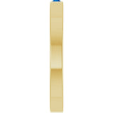 14K Yellow Gold Natural Blue Sapphire Family Stackable Ring