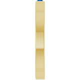 14K Yellow Gold Lab-Grown Blue Sapphire Family Stackable Ring