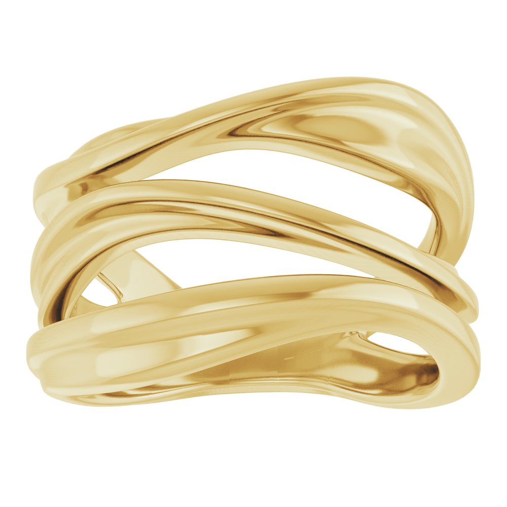 14K Yellow Negative Space Ring