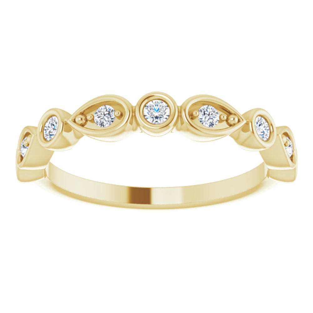 14K Yellow 1/5 CTW Natural Diamond Anniversary Band
