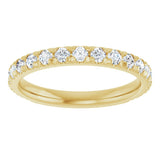 14K Yellow 3/4 CTW Natural Diamond French-Set Anniversary Band