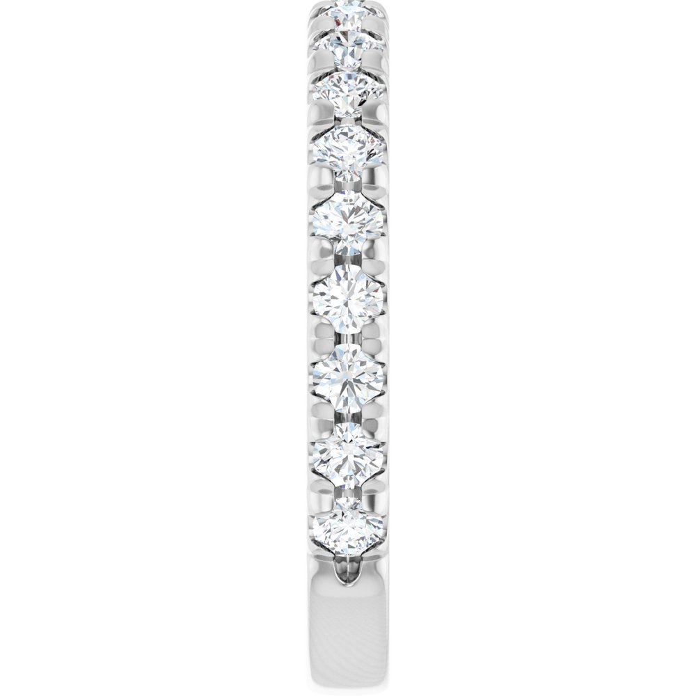 Platinum 3/4 CTW Natural Diamond French-Set Anniversary Band