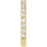 14K Yellow 3/4 CTW Natural Diamond French-Set Anniversary Band