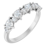 14K White 5/8 CTW Natural Diamond Anniversary Band