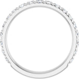 14K White Gold 3/4 CTW Natural Diamond French-Set Anniversary Band
