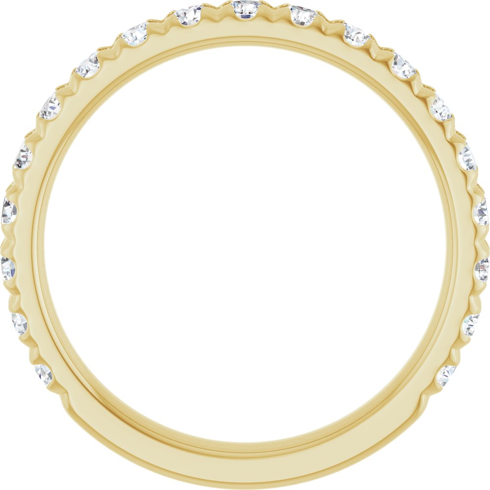 14K Yellow 3/4 CTW Natural Diamond French-Set Anniversary Band