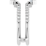 14K White Gold 1/3 CTW Natural Diamond Ring Guard