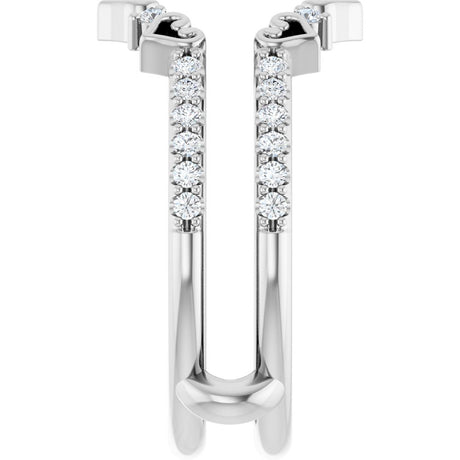 14K White Gold 1/3 CTW Natural Diamond Ring Guard