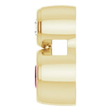 14K Yellow 5x3 mm Pear Natural Ruby & .03 CT Natural Diamond Pendant