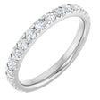 14K White Gold 3/4 CTW Natural Diamond French-Set Anniversary Band