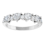 14K White 5/8 CTW Natural Diamond Anniversary Band