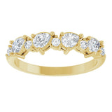 14K Yellow 5/8 CTW Natural Diamond Anniversary Band