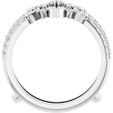 14K White 1/3 CTW Natural Diamond Accented Ring Guard