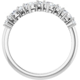 14K White 5/8 CTW Natural Diamond Anniversary Band