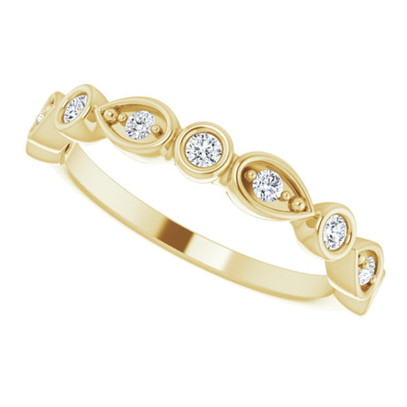 14K Yellow 1/5 CTW Natural Diamond Anniversary Band