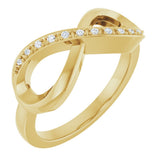 14K Yellow Gold .05 CTW Natural Diamond Infinity-Inspired Ring