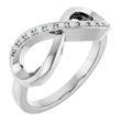 14K White Gold .05 CTW Natural Diamond Infinity-Inspired Ring