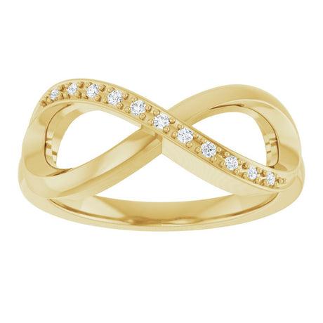 14K Yellow Gold .05 CTW Natural Diamond Infinity-Inspired Ring
