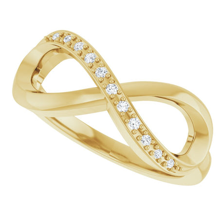 14K Yellow Gold .05 CTW Natural Diamond Infinity-Inspired Ring