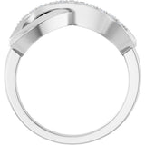 14K White Gold .05 CTW Natural Diamond Infinity-Inspired Ring