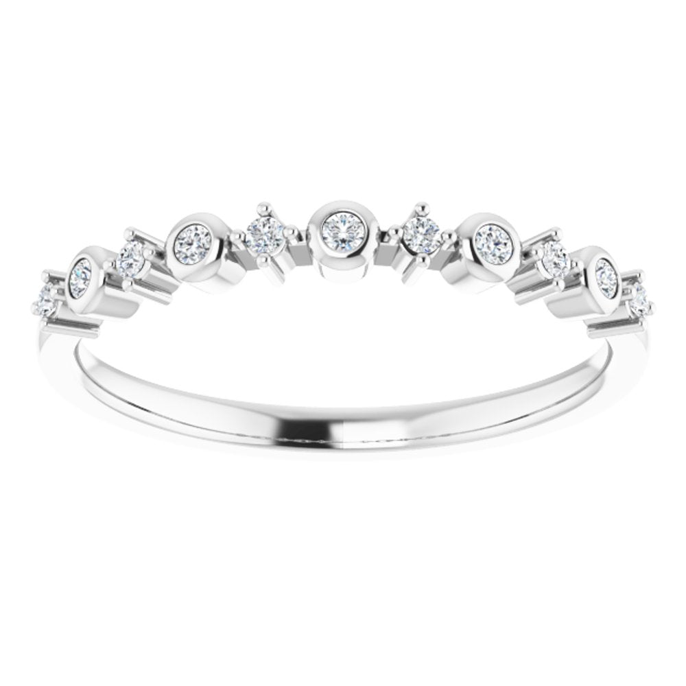 14K White Gold 1/10 CTW Natural Diamond Ring