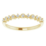 14K Yellow Gold 1/10 CTW Natural Diamond Ring