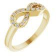 14K Yellow Gold 1/10 CTW Natural Diamond Infinity-Inspired Ring