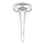 Sterling Silver .05 CTW Natural Diamond Ring