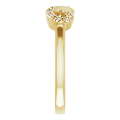 14K Yellow Gold 1/10 CTW Natural Diamond Infinity-Inspired Ring